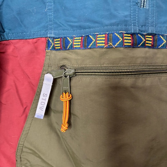 LL Bean Mountain Classic Anorak Women's Size L Hood Color Block Jacket Nylon - Picture 7 of 12